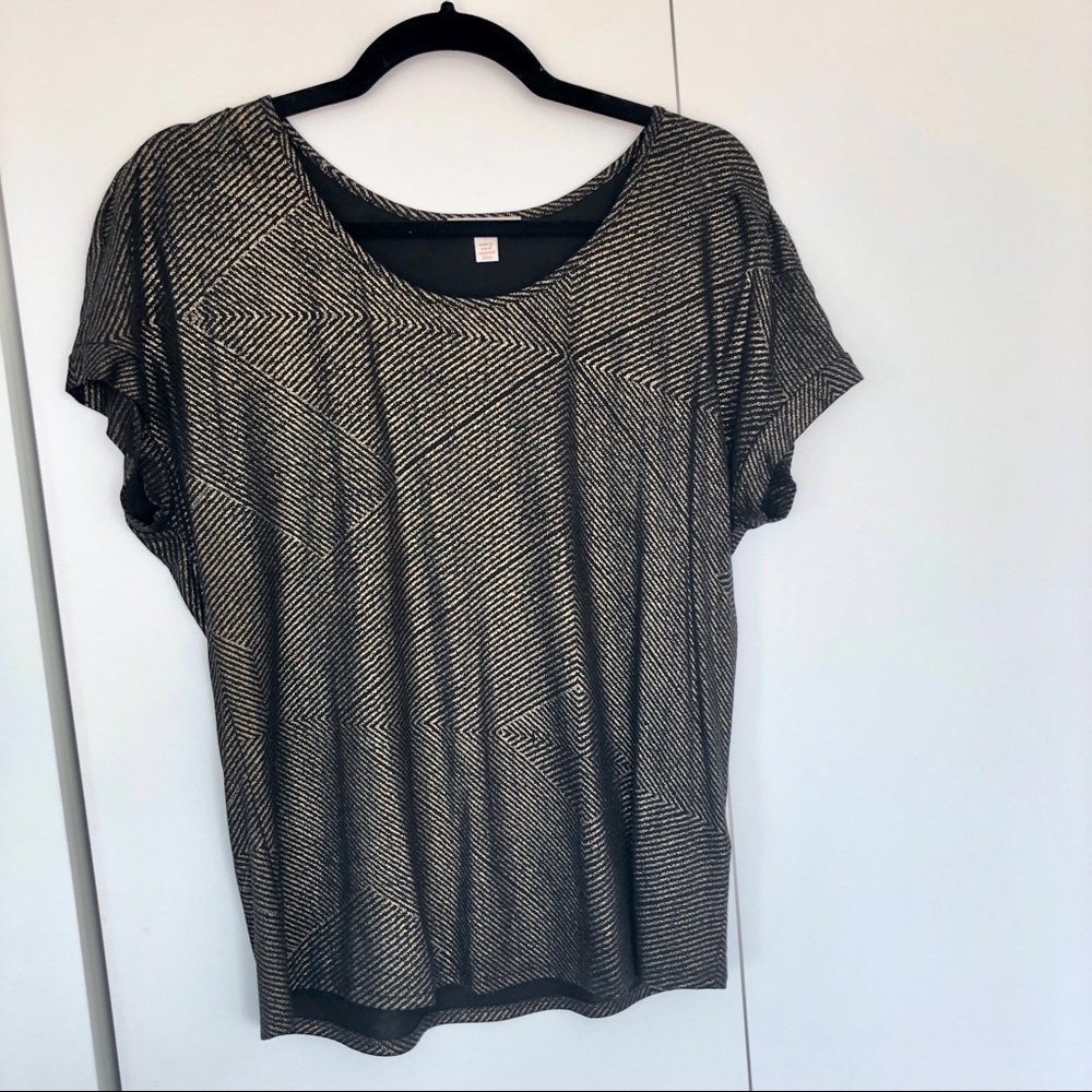 Gold striped Ella Moss t-shirt